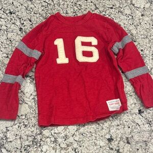 GAP Kids Red and Gray Long Sleeve Tee